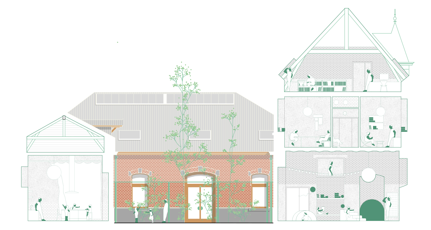 Coupe projetée du projet