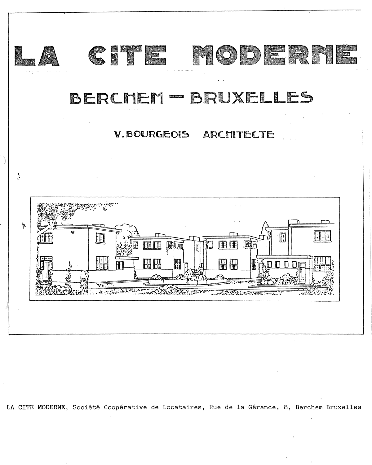 Dessin d'archive - vue de la cité