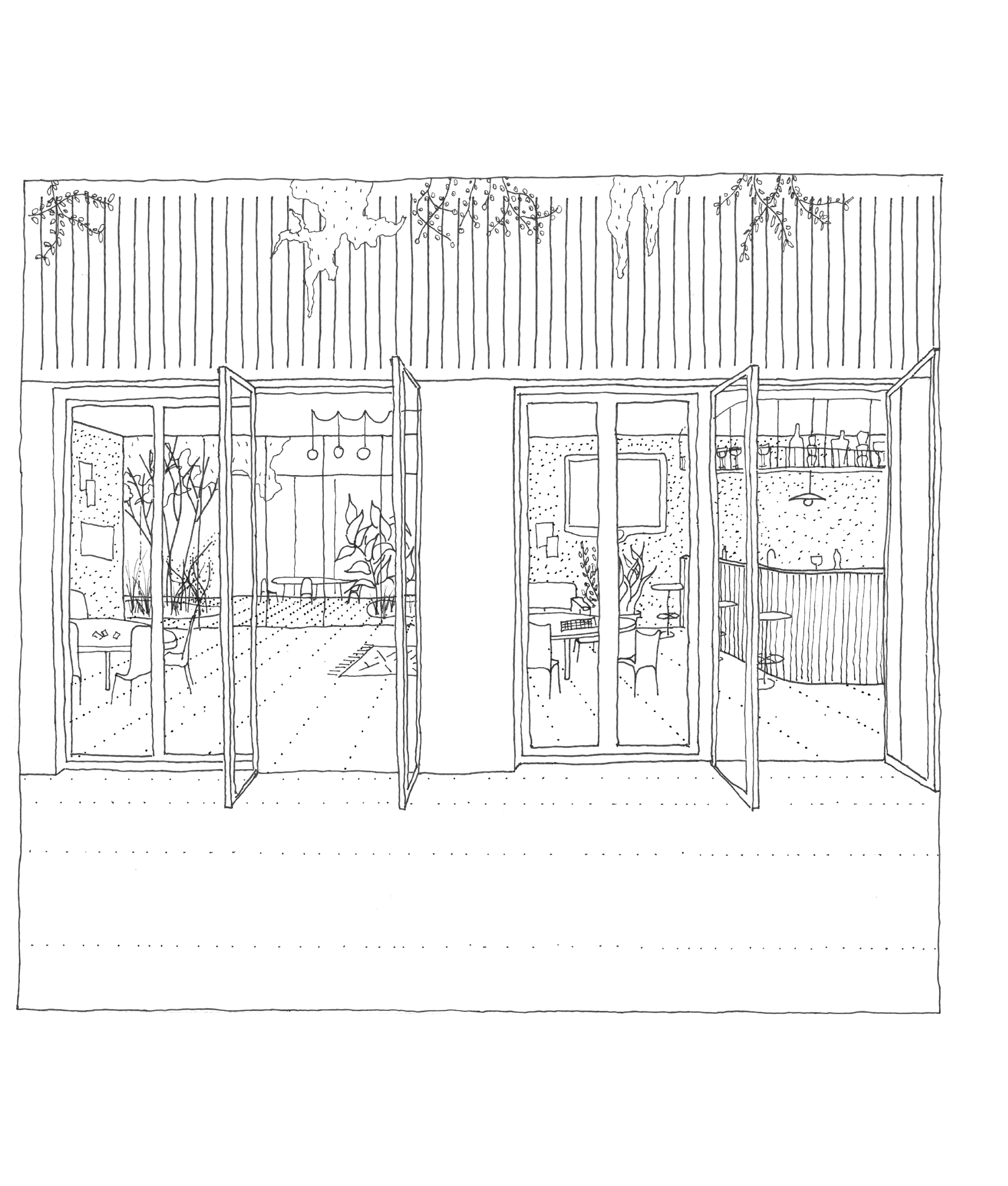 Vue entrée depuis parvis