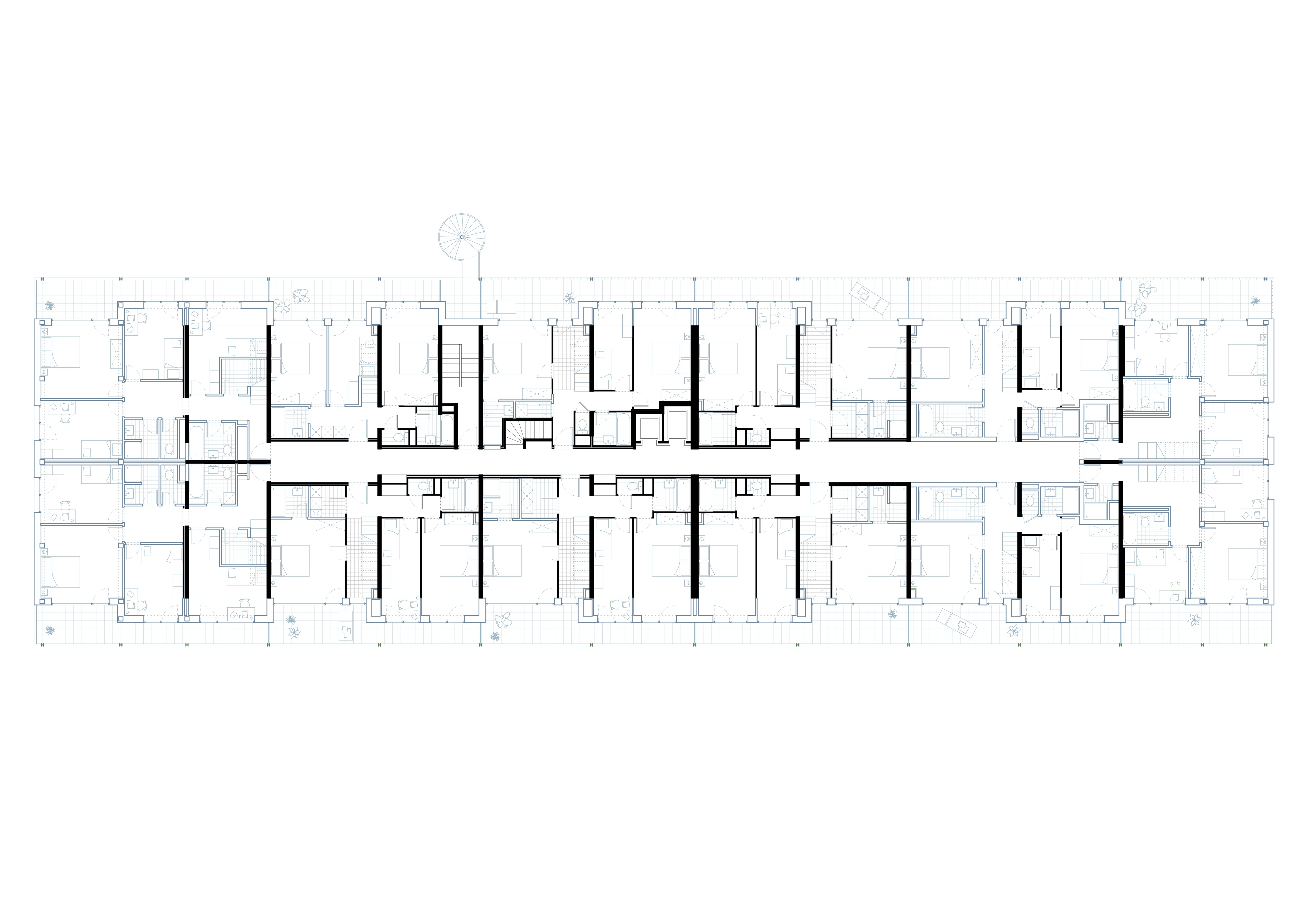 Plan R+5 projeté