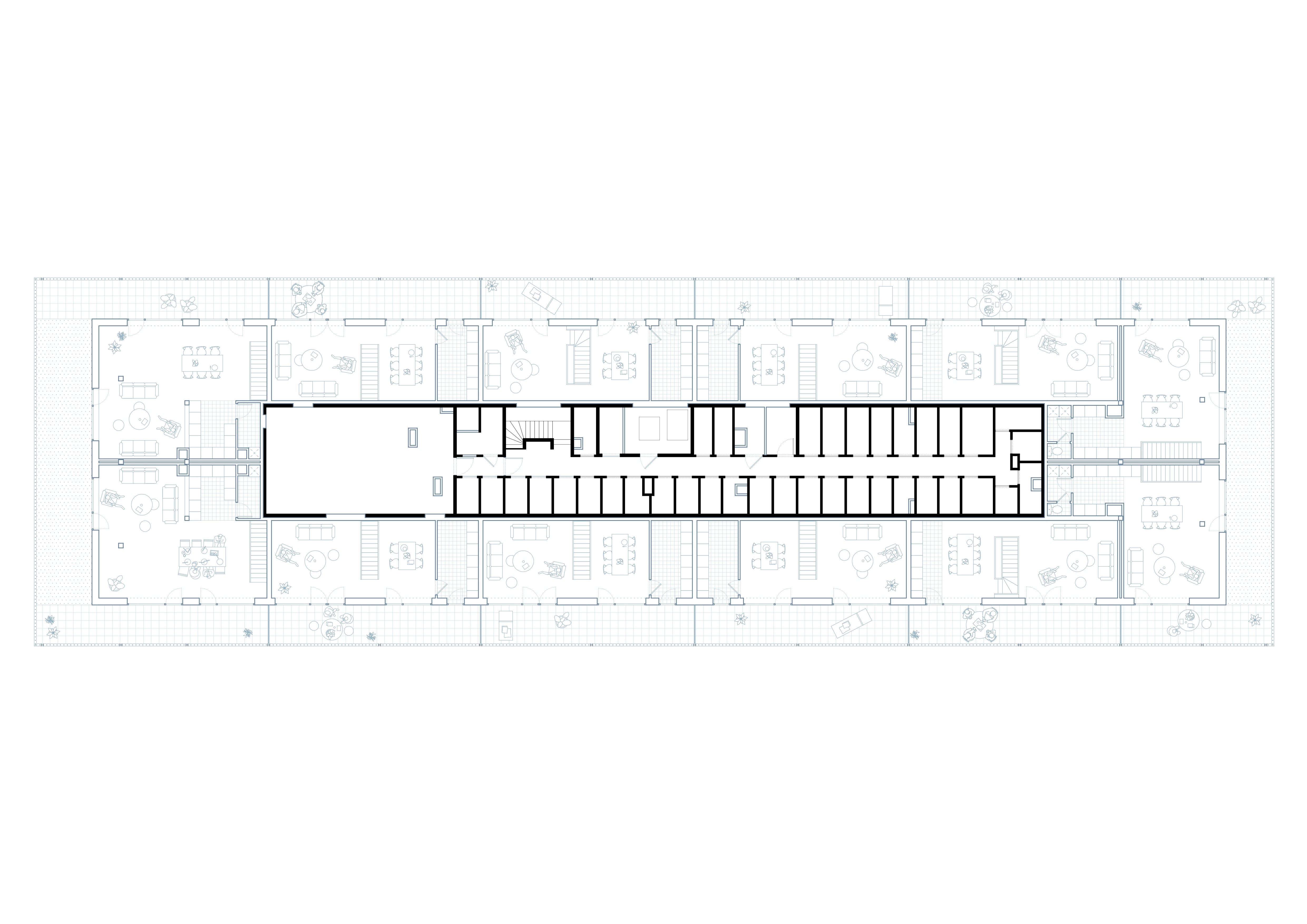 Plan R+6 projeté