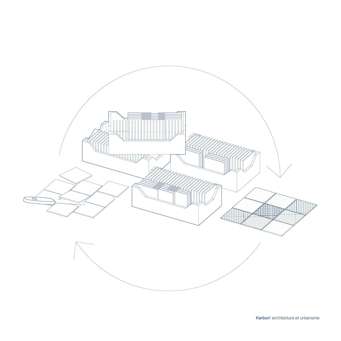 Schéma circularité - Carreau de réemploi - ex situ