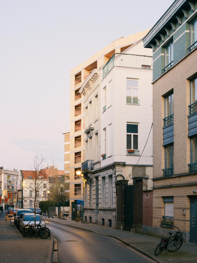 Vue depuis la rue Vanhoegaerde