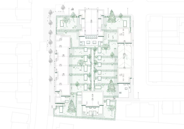 axonométrie coeur îlot de la cité