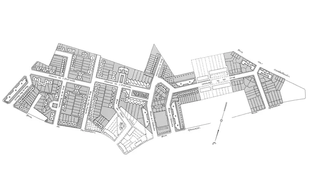 plan d'archive de la cité et répartition typologique