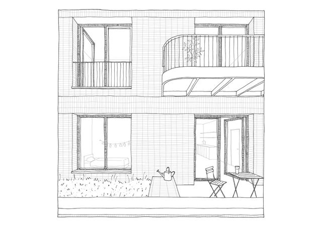 croquis d'ambiance du deuxième étage