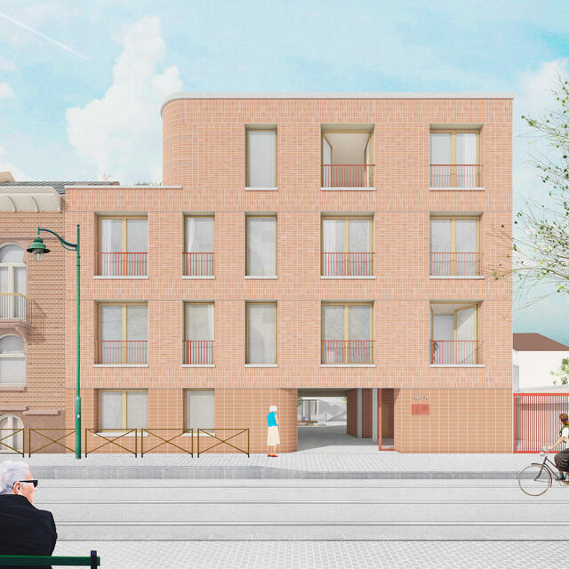 Photo-collage de la façade avant