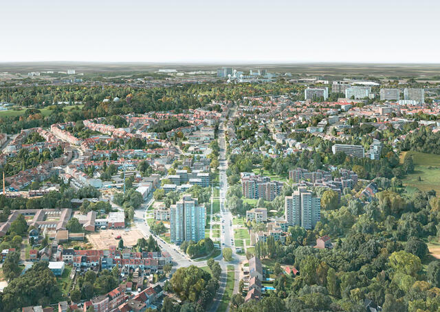 Photo aérienne du quartier Versailles