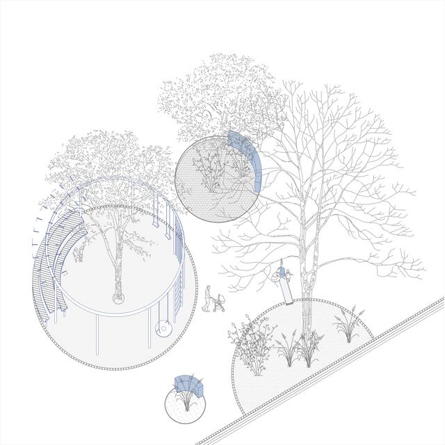 Axonométrie mobilier Ruelens