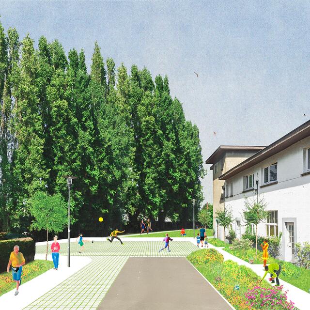 Vue projetée rue des Ebats