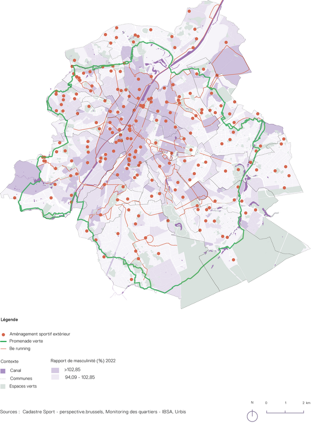 Carte à propos du sport et du genre 