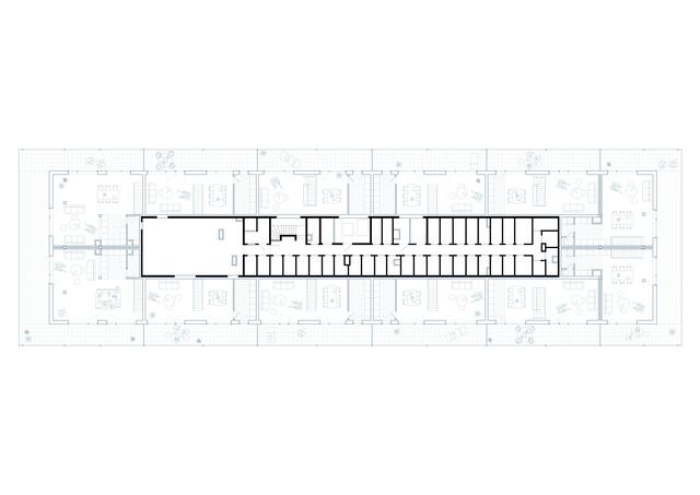 Plan R+6 projeté