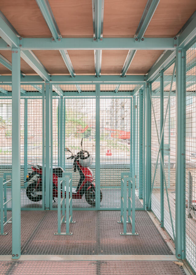 Photo du nouveau parking à vélo 