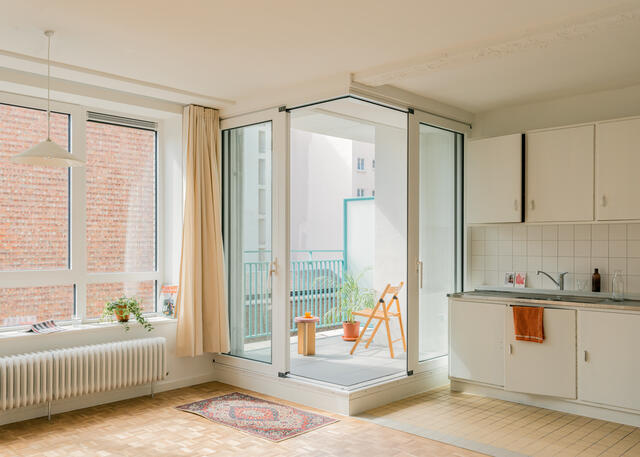 Photo de l'intérieur d'un appartement rénové 