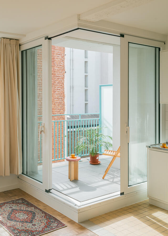 Photo d'une loggia rénové 